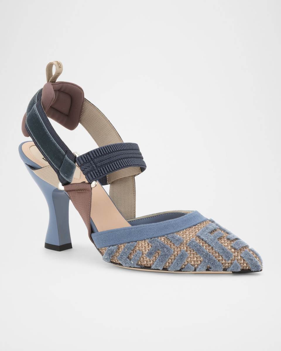 Colibri Tufted FF Sporty Slingback Pumps